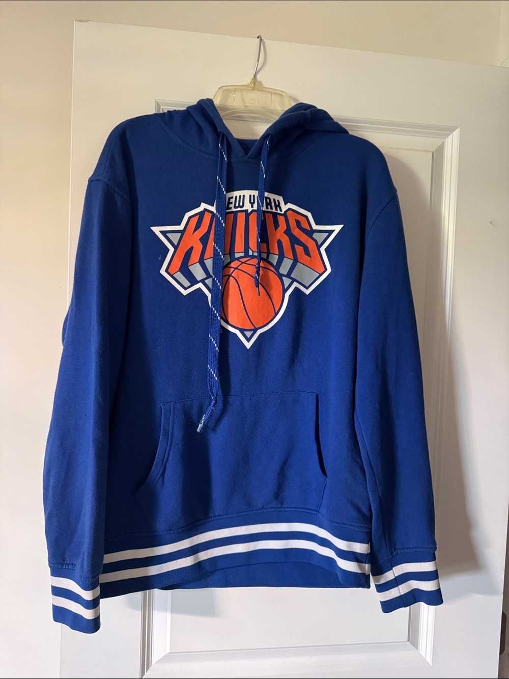 NBA Royal Blue Pullover Hoodie with White Logo